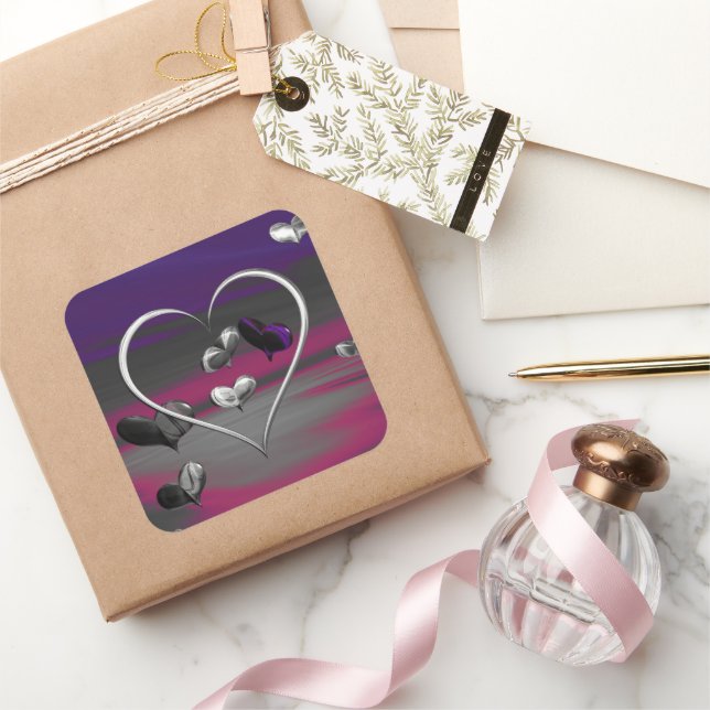 Adesivo Quadrado Ecos de um Romance Metálico (Presentear)