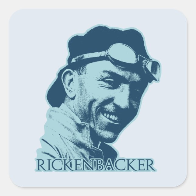 Adesivo Quadrado Eddie Rickenbacker - 2 (Frente)