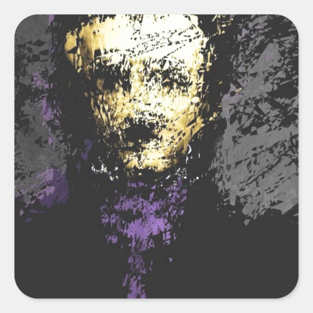Adesivo Quadrado Edgar Allan Poe (Frente)