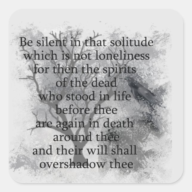 Adesivo Quadrado Edgar Allan Poe Espíritos do Poema do Halloween do (Frente)