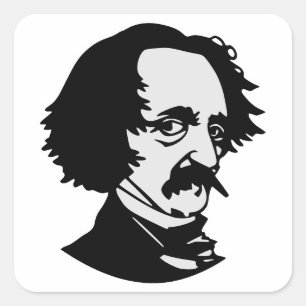 Adesivo Quadrado Edgar Allan Poe Sticker