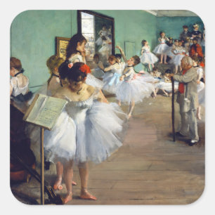Adesivo Quadrado Edgar Degas - A Classe da Dança