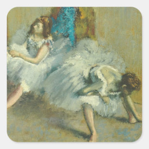 Adesivo Quadrado Edgar Degas antes do balé, 1890-1892