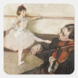 Adesivo Quadrado Edgar Degas. Aula de dança. Inimpressionismo vene