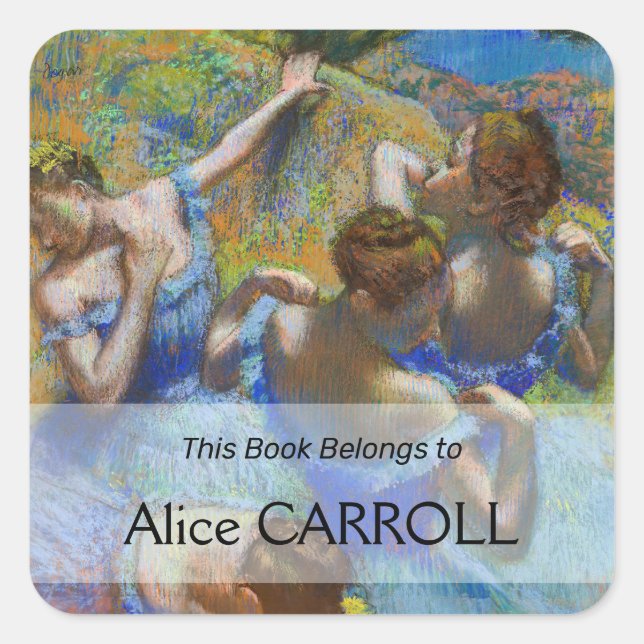 Adesivo Quadrado Edgar Degas - Blue Dancers (Frente)