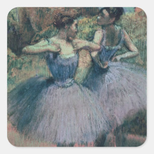 Adesivo Quadrado Edgar Degas   Dançarinos em Violeta