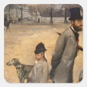 Adesivo Quadrado Edgar Degas Lugar de la Concorde, 1875