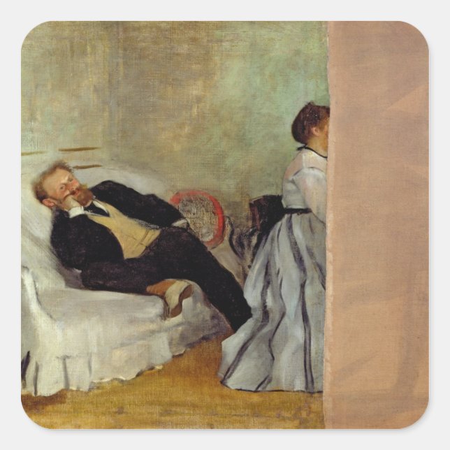 Adesivo Quadrado Edgar Degas | Monsieur e Madame Edouard Manet (Frente)