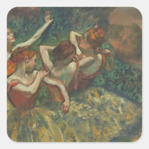 Adesivo Quadrado Edgar Degas quatro estações na uma cabeça,