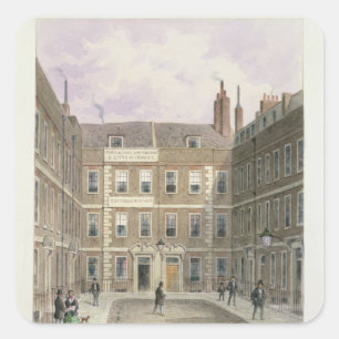 Adesivo Quadrado Edifícios de Bartlett, Holborn, 1838