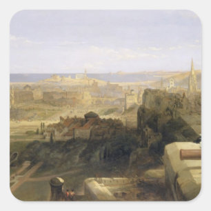 Adesivo Quadrado Edimburgo do castelo, 1847 (óleo em canvas)