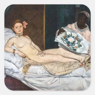 Adesivo Quadrado Edouard Manet - Olympia