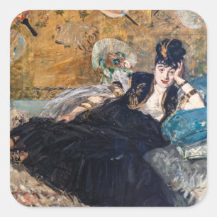 Adesivo Quadrado Edouard Manet - Senhora com Leques