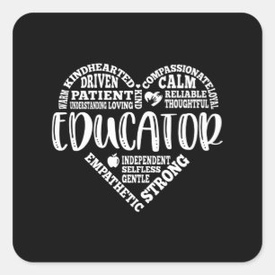 Adesivo Quadrado Educador Apreciação do professor arte de metrô
