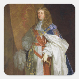 Adesivo Quadrado Edward Montagu, 1rua Earl of Sandwich, c.1660-65 (