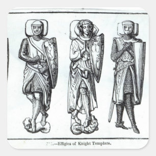 Adesivo Quadrado Efígies dos cavaleiros Templars