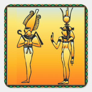 Adesivo Quadrado Egyptian Hieroglyphics Sticker