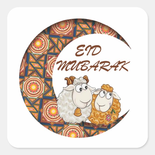 Adesivo Quadrado eid aladha mubarak 2023 (Frente)