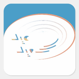 Adesivo Quadrado Eid, Espirais da Alegria (Enquadrado)