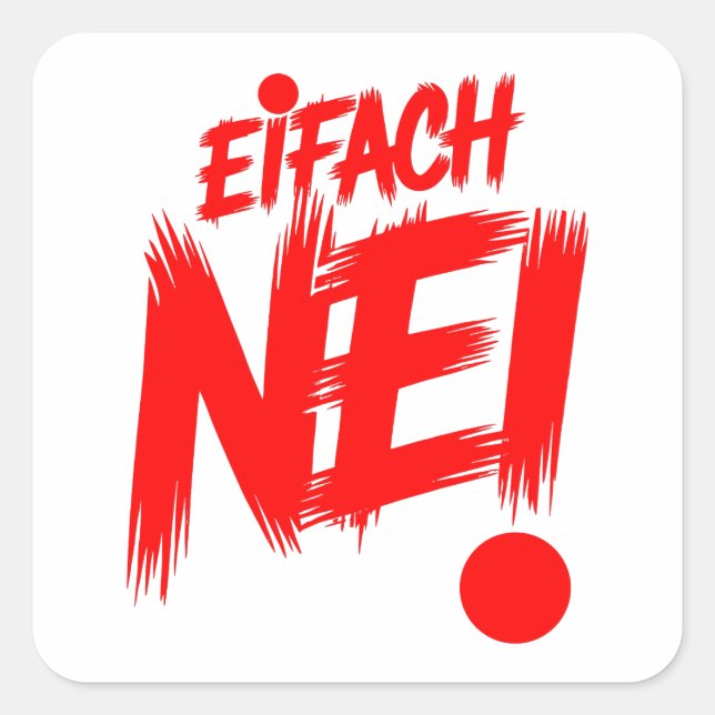 Adesivo Quadrado Eifach nei (Frente)