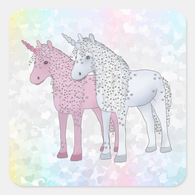 Adesivo Quadrado Einhörner (Frente)