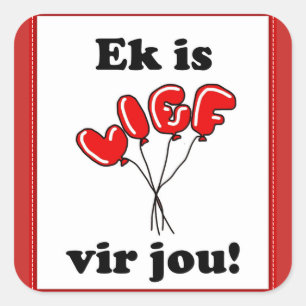 Adesivo Quadrado Ek é jou de vir da vida