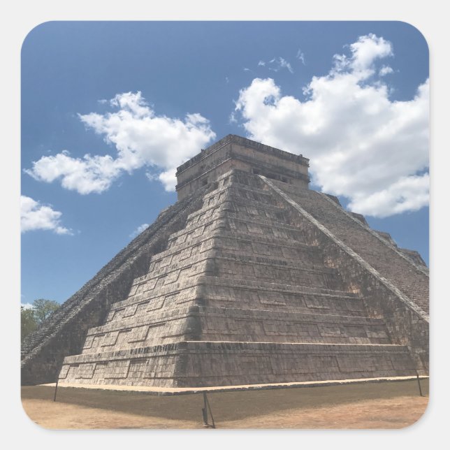 Adesivo Quadrado El Castillo - Chichen Itza, México #3 Stickers (Frente)
