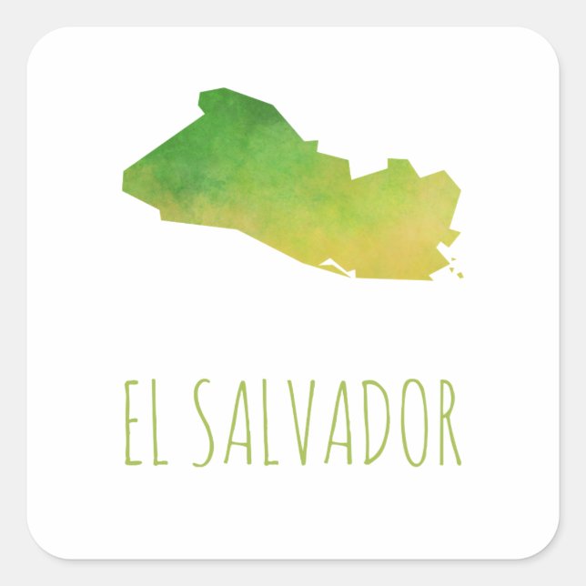Adesivo Quadrado El Salvador (Frente)