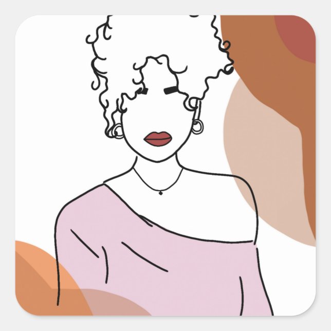 Adesivo Quadrado Ela (Frente)