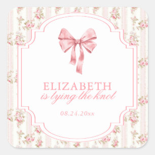 Adesivo Quadrado Ela é Casando de Arco de coquete