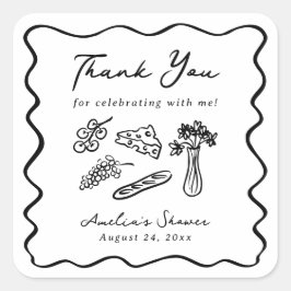 Adesivo Quadrado Ela está fora do mercado Negrito e caprichoso Dese