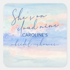 Adesivo Quadrado Ela está no Chuva de Cores Pastel Nove Bridal Show