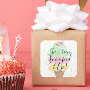 Adesivo Quadrado Ela foi esfregada no Sorvete Praça