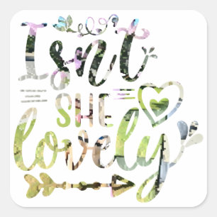 Adesivo Quadrado Ela não é encantadora