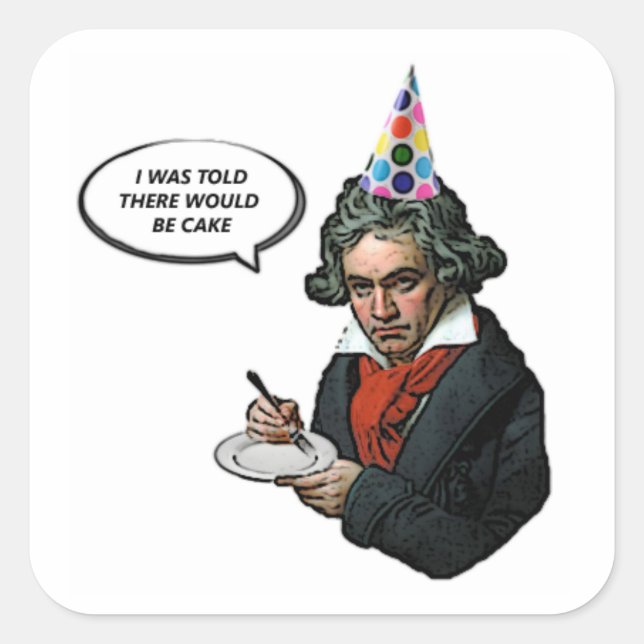 Adesivo Quadrado Ele Disse Que Haveria Palhetas De Bolo (Frente)