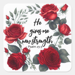 Adesivo Quadrado Ele Me Dá Uma Nova Força