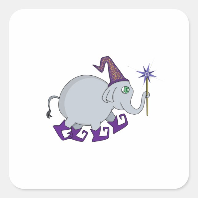 Adesivo Quadrado Elefante Assistente (Frente)
