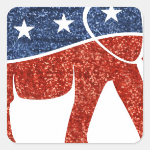 Adesivo Quadrado elefante republicano brilhante