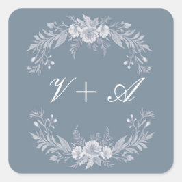 Adesivo Quadrado Elegância em Flores