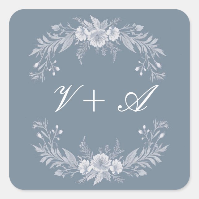 Adesivo Quadrado Elegância em Flores (Frente)