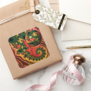 Adesivo Quadrado Elegância Fiery - Um estudo sobre complexidade