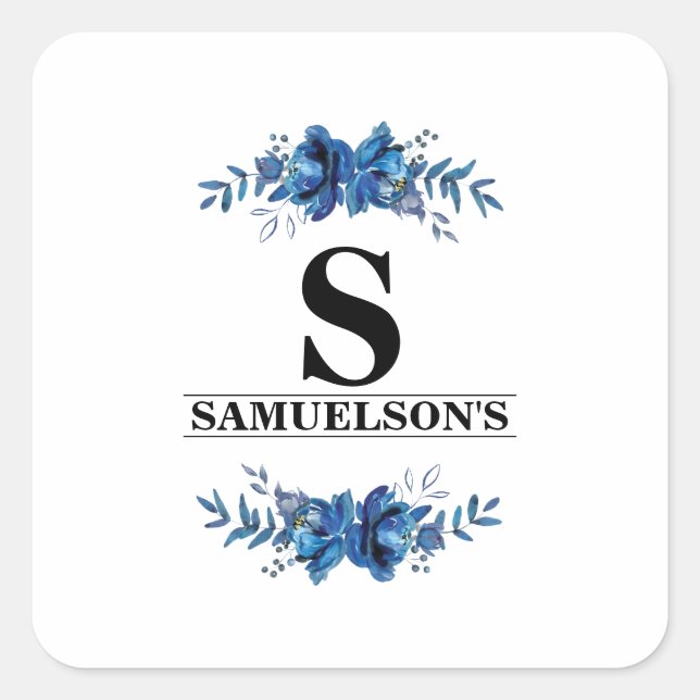 Adesivo Quadrado Elegância Floral (Frente)