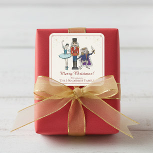 Adesivo Quadrado Elegant Nutcracker Feliz Natal
