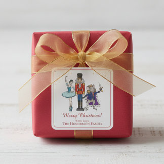 Adesivo Quadrado Elegant Nutcracker Merry Christmas