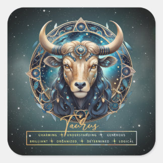 Adesivo Quadrado Elegante Astrologia Negra Dourada Símbolo Zodiac T