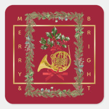 Elegante Chifre Francês Natal Marrom