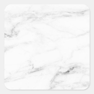 Adesivo Quadrado Elegante de Modelo de Vazio de Marble Branco Perso