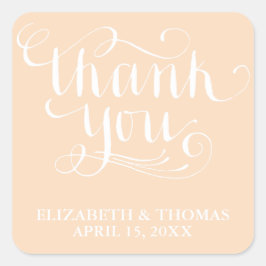 ADESIVO QUADRADO ELEGANTE MANDATURA GRAVADA OBRIGADA VOCÊS VINHOS