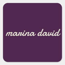 Adesivo Quadrado Elegante moderno personalizado