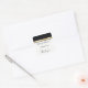 Adesivo Quadrado Elegante preto branco e ouro moderno Obrigado (Envelope)